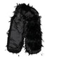 Black Fox Rooster Feathers Neck Warmer Scarf