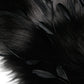 Black Fox Rooster Feathers Neck Warmer Scarf