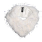 White Fox Rooster Feathers Neck Warmer Scarf