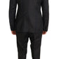 Elegant Brown Wool Three-Piece Suit