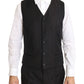 Elegant Brown Wool Three-Piece Suit