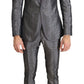 Elegant Silver Baroque Slim Fit 3-Piece Suit