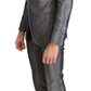 Elegant Silver Baroque Slim Fit 3-Piece Suit