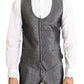Elegant Silver Baroque Slim Fit 3-Piece Suit