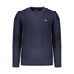 Blue Cotton Men Sweater