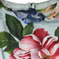 Green Floral Short Sleeves Round Neck Dress