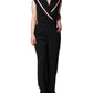 Black Wool Blend Sleeveless Jumpsuit Dress