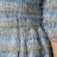 Light Blue Silver Jacquard A-line Midi Dress