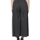 Black Patchwork High Waist Wide Leg Pants
