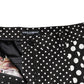 Black Patchwork High Waist Wide Leg Pants