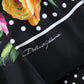 Black Patchwork High Waist Wide Leg Pants