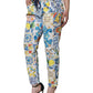 White Majolica Mid Waist Jogger Pants