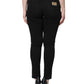 Black Cotton Mid Waist Skinny Denim Jeans