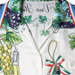 Multicolor Silk Wine Print Shirt Polo Top