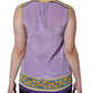 Purple Silk Caponata Siciliana Print Tank Top
