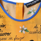 Orange Silk Cannoli Siciliana Print Short Sleeves Top