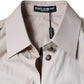 Beige Cotton Collared Button Down Shirt Top