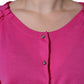 Pink Wool Button Down Short Sleeve Blouse Top