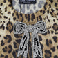 Brown Leopard Embellished Long Sleeve Sweater