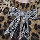 Brown Leopard Embellished Long Sleeve Sweater