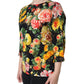 Multicolor Floral Viscose Round Neck Blouse Top