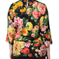 Multicolor Floral Viscose Round Neck Blouse Top