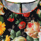 Multicolor Floral Viscose Round Neck Blouse Top