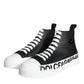 Black White Leather Mid Top Sneakers Shoes