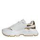 White Gold DAYMASTER Leather Sneakers Shoes