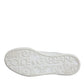 White Calfskin Leather Miami Low Top Sneakers Shoes