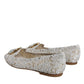White Lace Crystal Ballet Flats Loafers Shoes