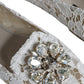 White Lace Crystal Ballet Flats Loafers Shoes