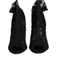 Black Stretch Taormina Lace Boots Shoes