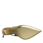 Gold Patent Leather Heels Slingback Shoes