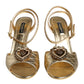 Gold Devotion Embellished Keira Sandals Shoes