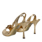 Gold Devotion Embellished Keira Sandals Shoes