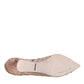 Beige Taormina Lace Crystal Heel Pumps Shoes