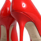 Red Patent Leather Bellucci Heel Pumps Shoes