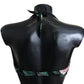 Black Rose Halter Beachwear Swimwear Bikini Top