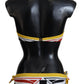 Multicolor Carretto Lemon 2 Pc Swimwear Bikini Top Bottom