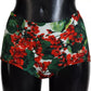 Multicolor Geranium Girdle Beachwear Bikini Bottom
