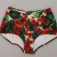 Multicolor Geranium Girdle Beachwear Bikini Bottom