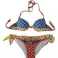 Multicolor Carretto Bikini Top Bottom Beachwear Swimwear