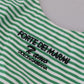 White Green Stripes One Piece Beachwear Swimwear