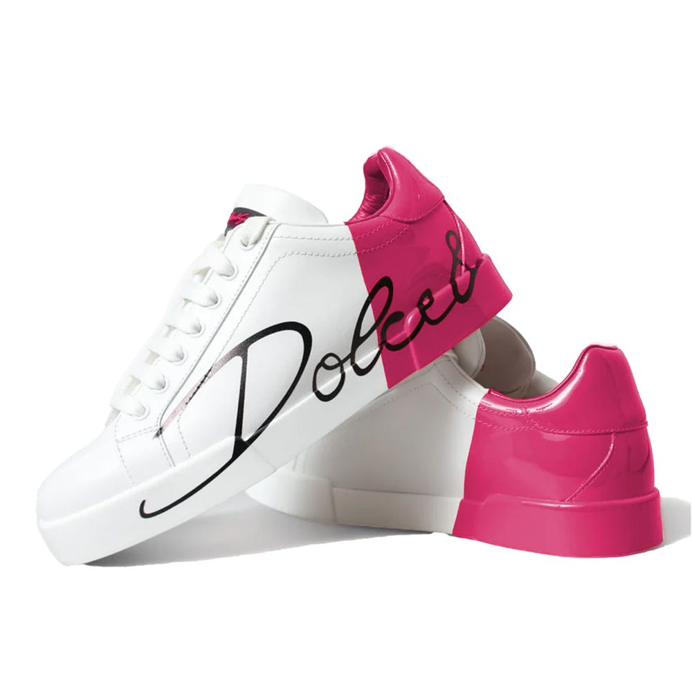 Fuchsia Leather Di Calfskin Sneaker