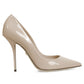 Beige Leather Di Calfskin Pump