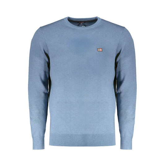 Light Blue Wool Men Sweater