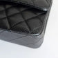 Black Caviar Medium Classic Double Flap Quilted Shoulder Bag