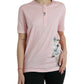 Chic Pink Floral Cotton Tee