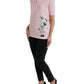 Chic Pink Floral Cotton Tee